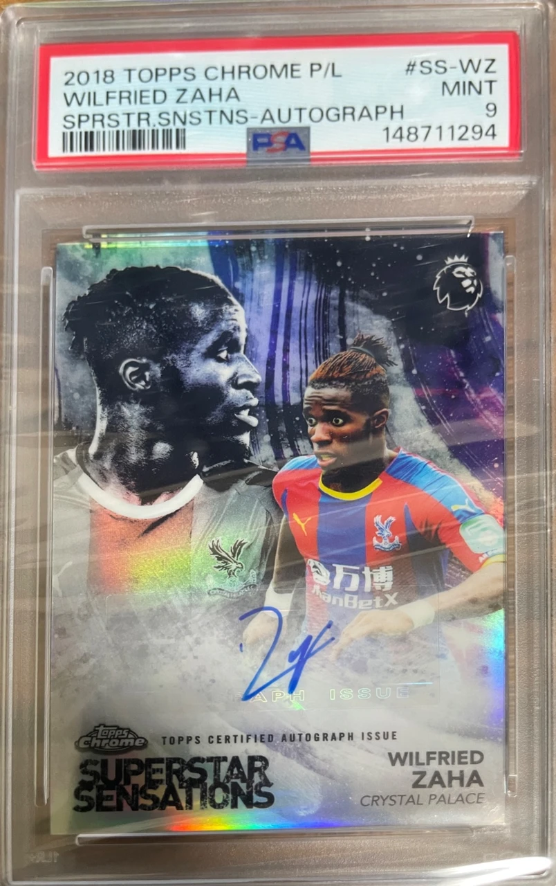 2018-19 Topps Chrome Premier League Superstar Sensations Autographs Wilfried Zaha /99