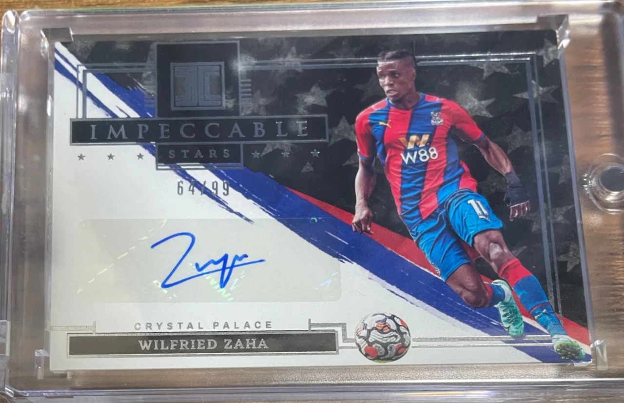 2021-22 Panini Impeccable Premier League Impeccable Stars Autographs Wilfried Zaha /99
