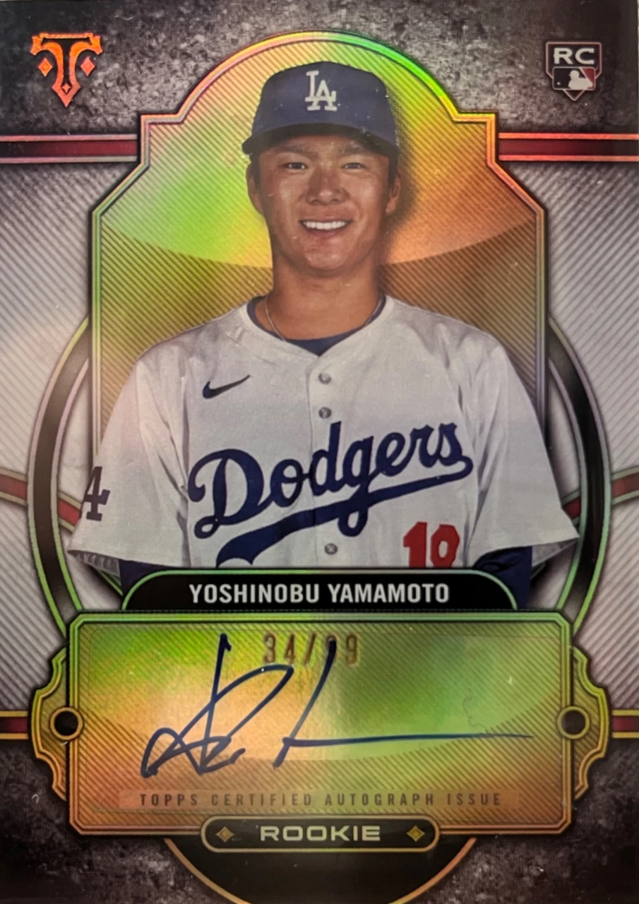 2024 Topps Triple Threads Yoshinobu Yamamoto Rookie Autograph