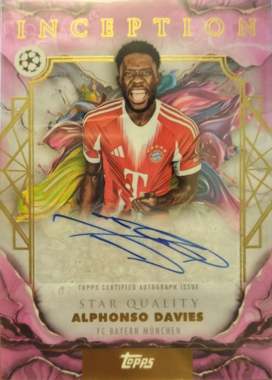 2025/26 Topps Inception Star Quality Autograph Alphonso Davies /75