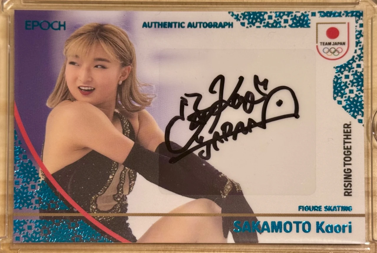 坂本花織　EPOCH 2026 TEAM JAPAN WINTER ATHLETES  Authentic Autographスカイブルー/25