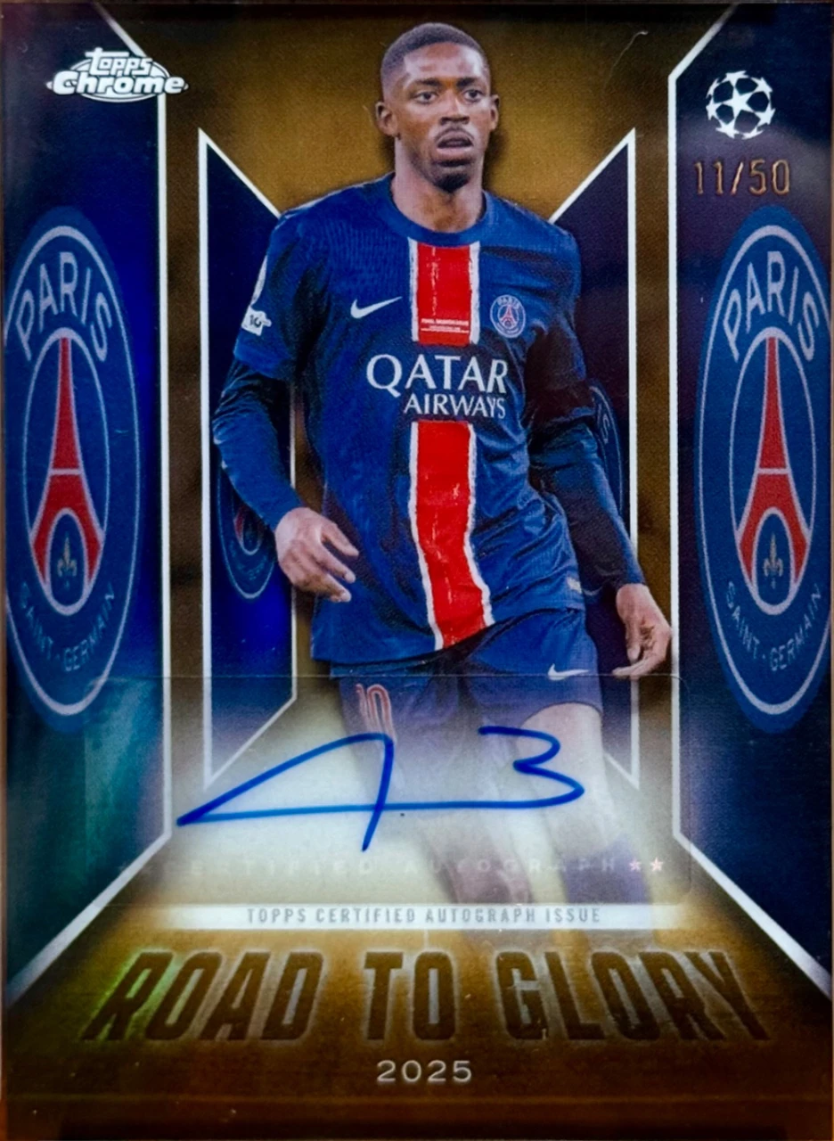 2025 Topps Chrome Road to Glory Ousmane Dembélé Autograph