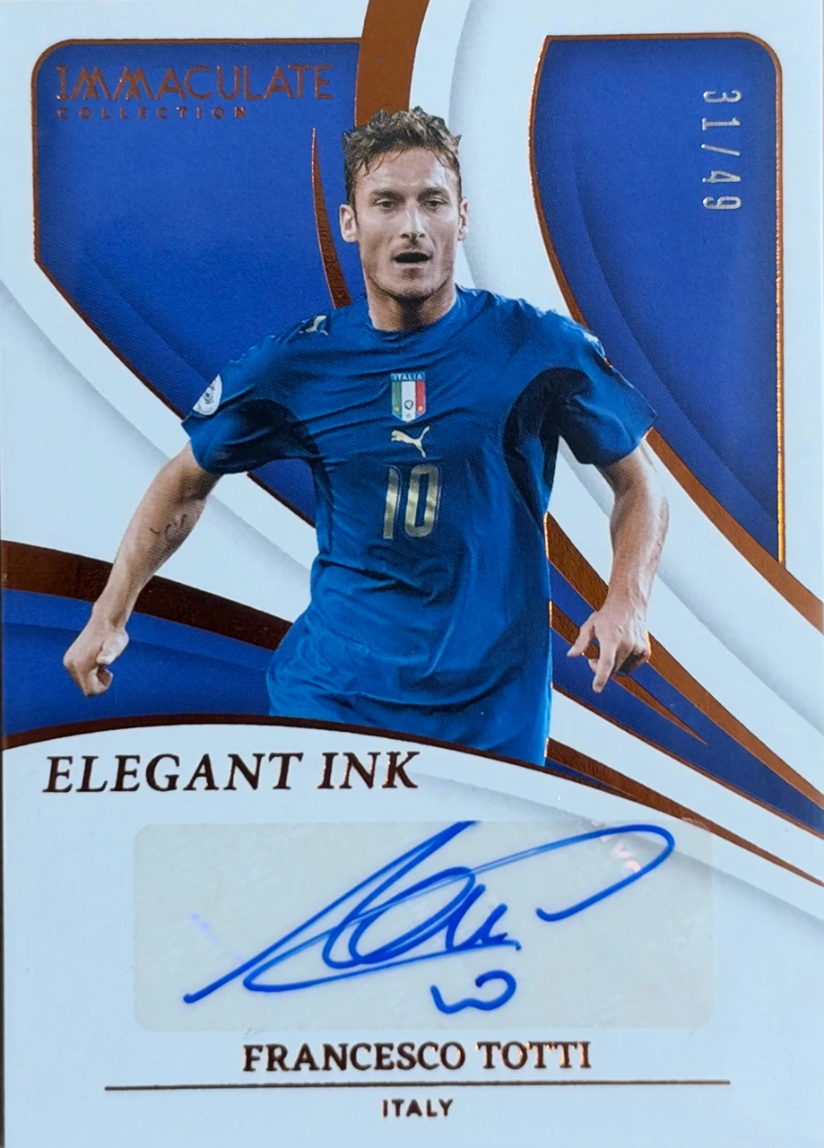 2024-25 Francesco Totti  Panini Immaculate Collection Elegant Ink