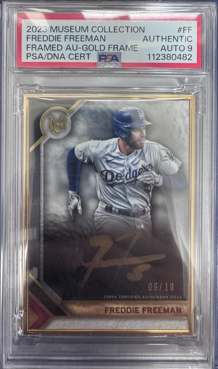 2023 Topps Museum Collection Freddie Freeman Framed Autograph Gold Frame