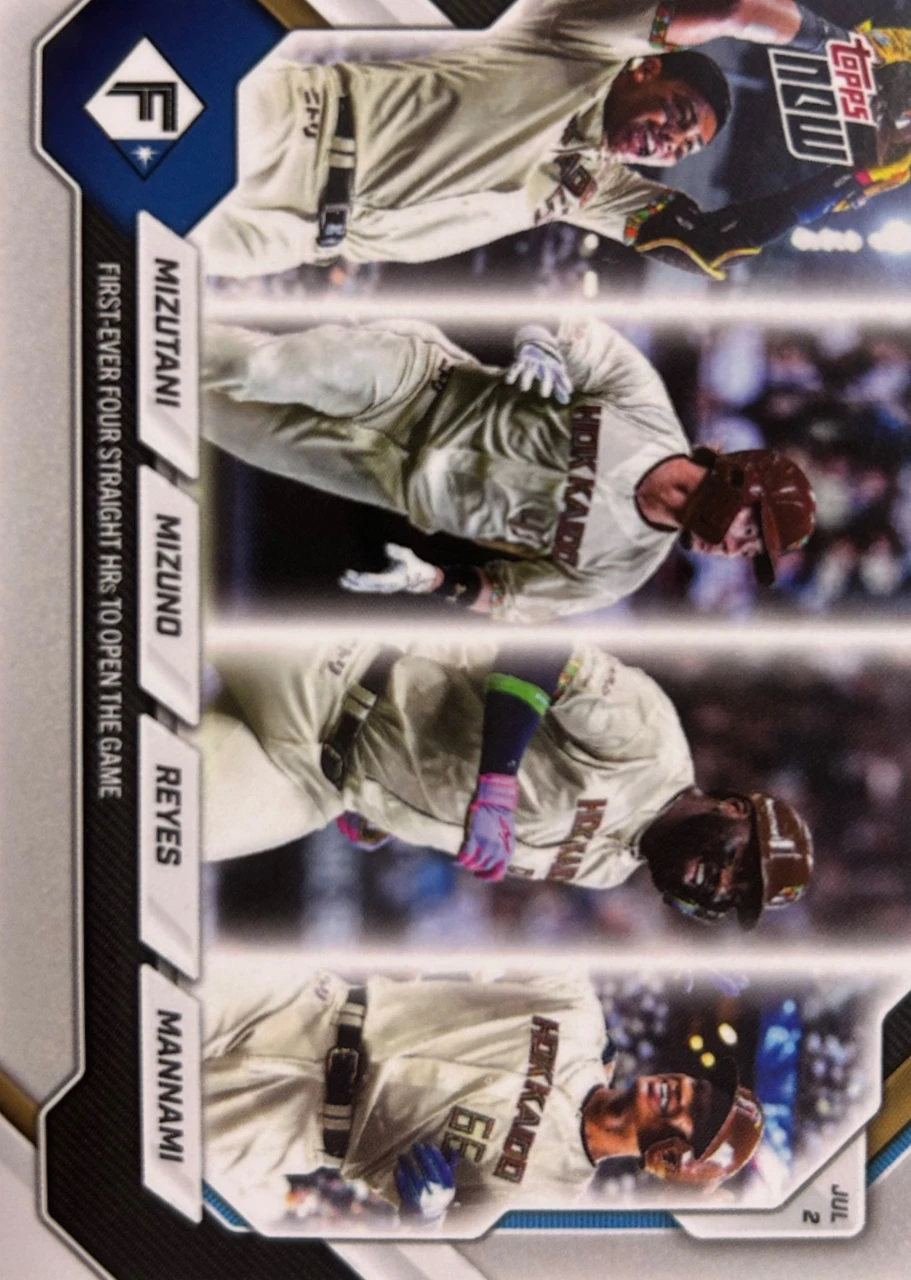 Topps NOW Hokkaido Nippon-Ham Fighters First-Ever Four Straight HRs