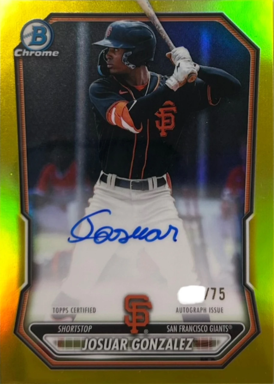 2026 Bowman Chrome Josuar Gonzalez Autograph