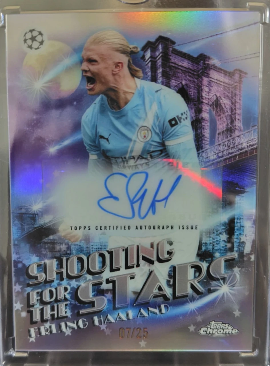 2025-26 Topps Chrome Shooting for the Stars Erling Haaland Autograph