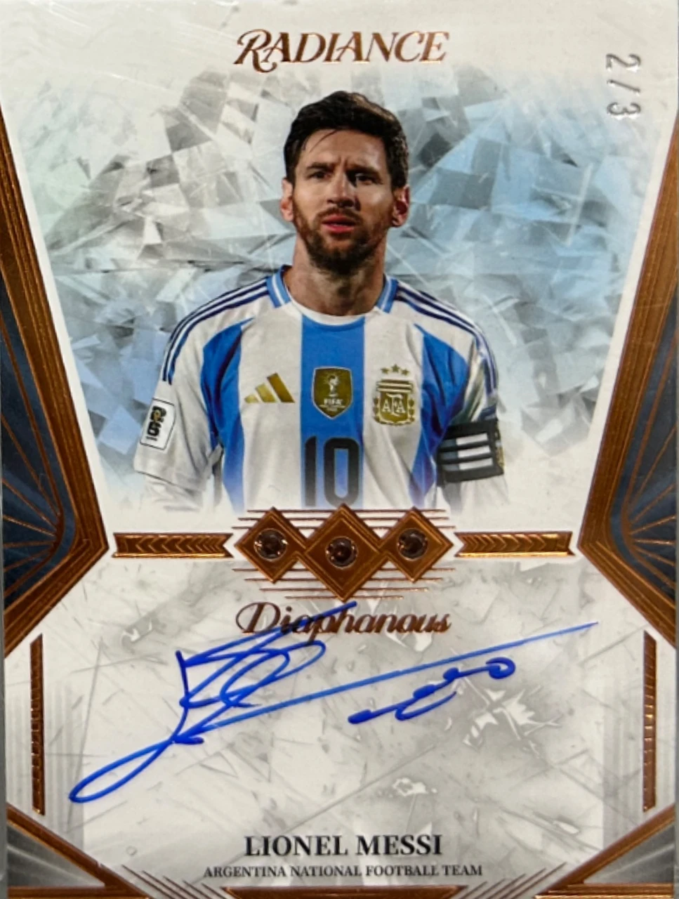 Lionel Messi Radiance Diaphanous Autograph