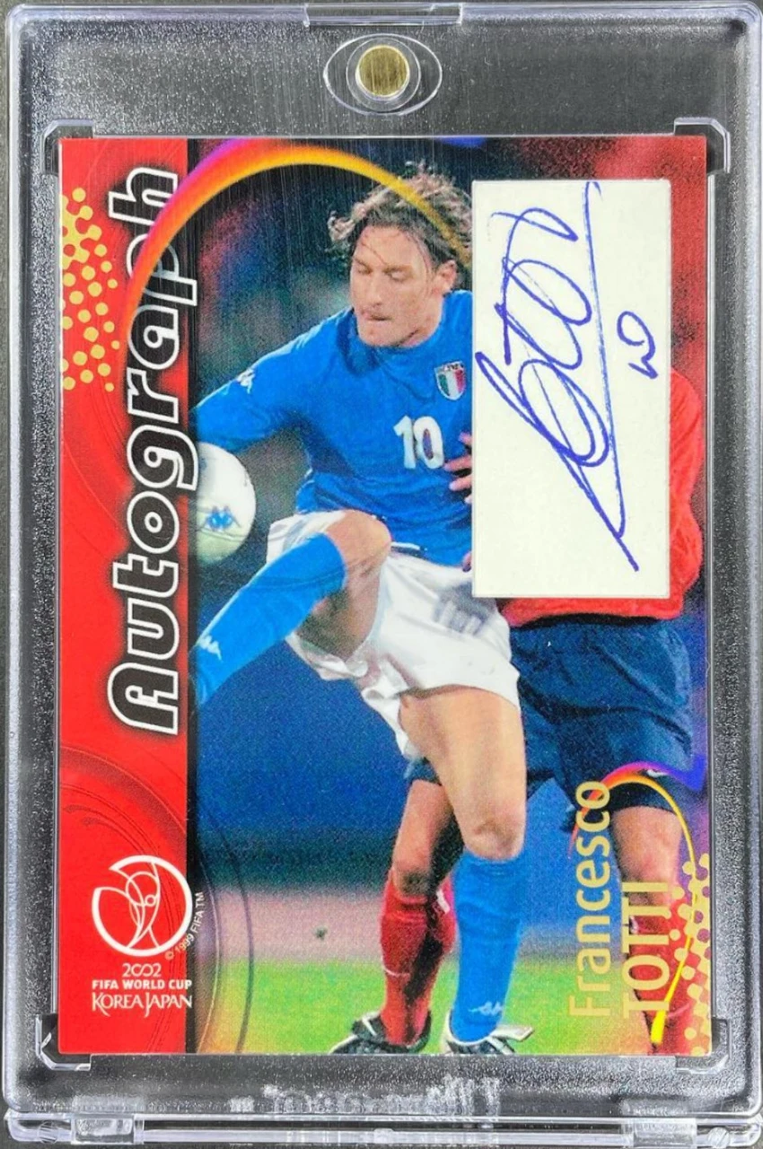 2002 Panini FIFA World Cup Korea Japan Francesco Totti Italy Autograph