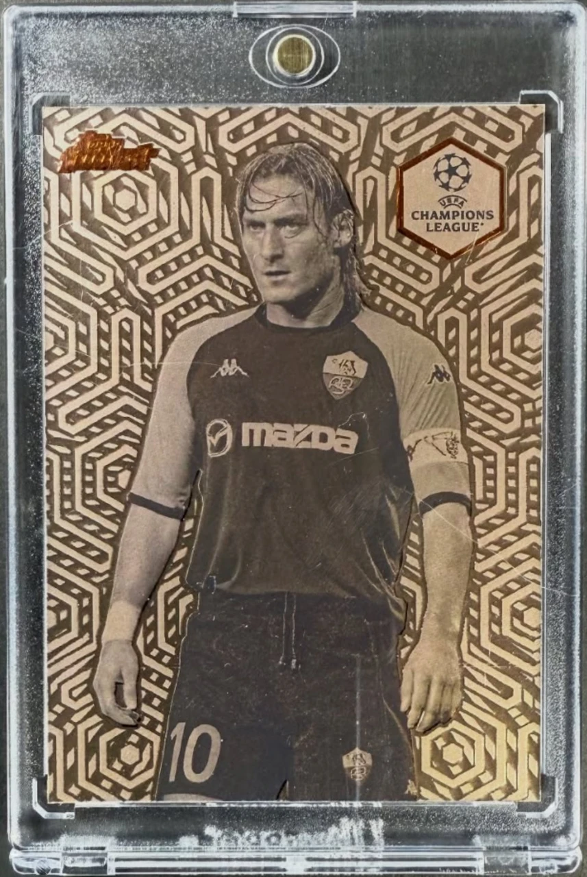 2024-25 Topps Finest UEFA Club Competitions Soccer Francesco Totti Finest Idols Bronze