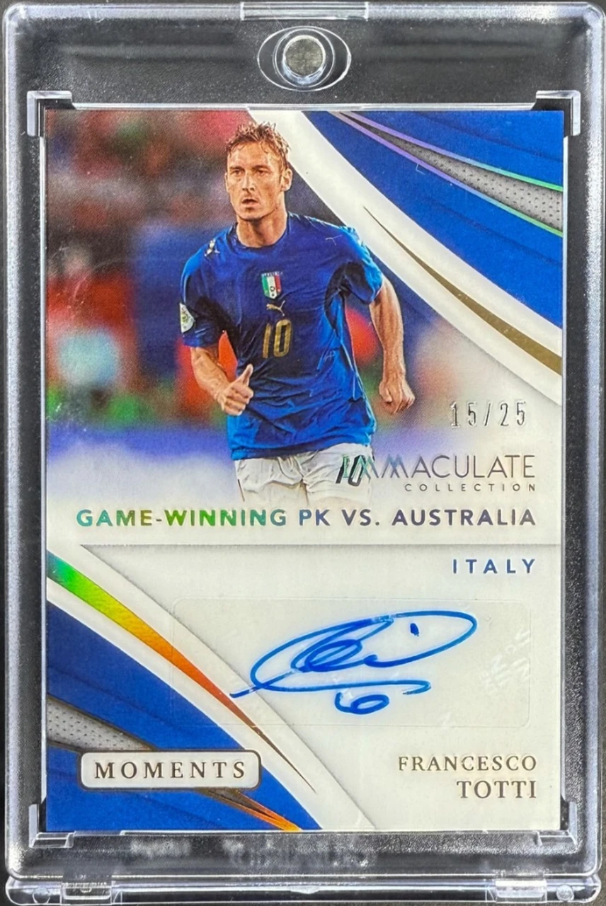2021 Panini Immaculate Soccer Francesco Totti Moments