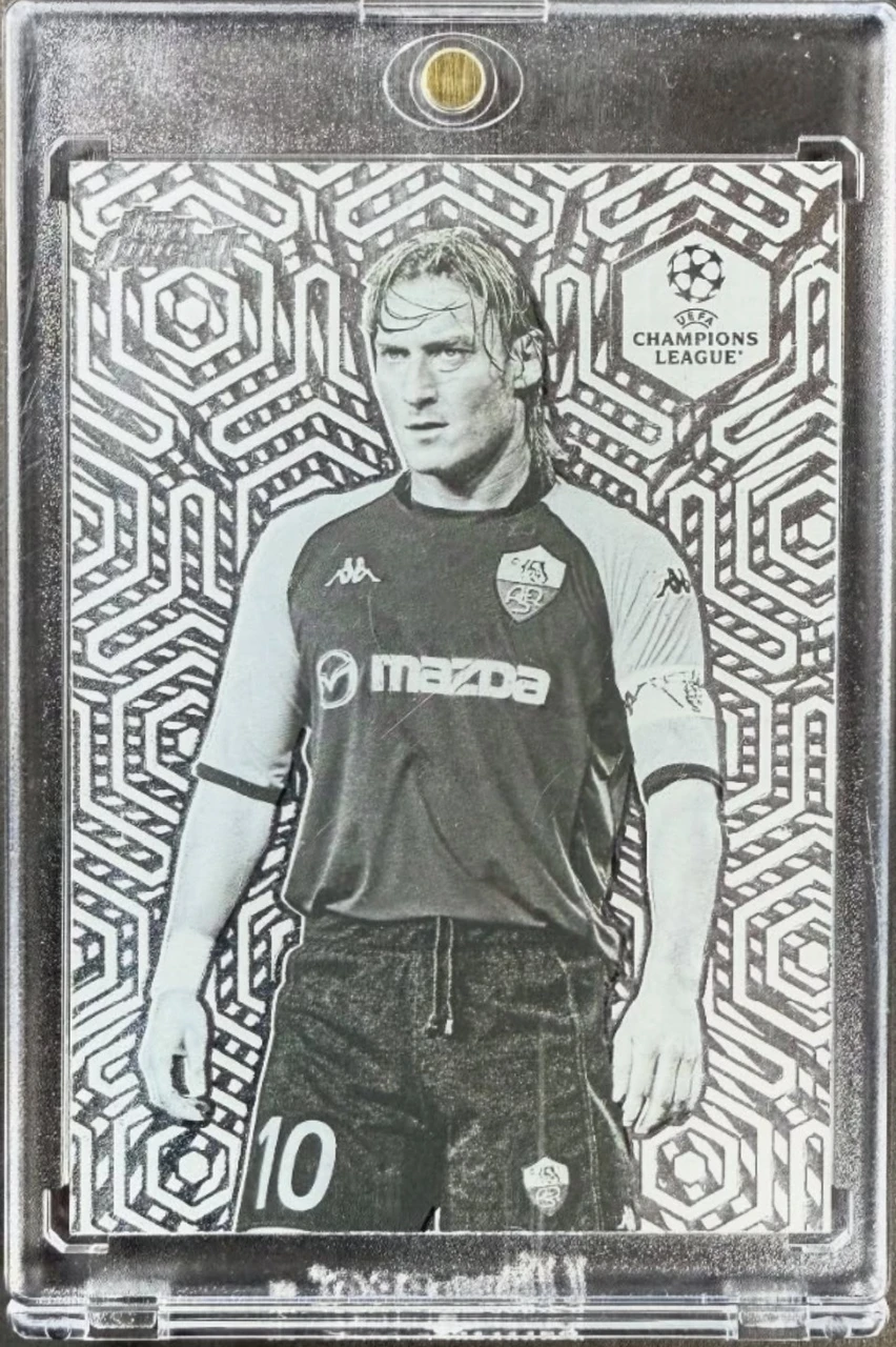 2024-25 Topps Finest UEFA Club Competitions Soccer Francesco Totti Finest Idols Silver