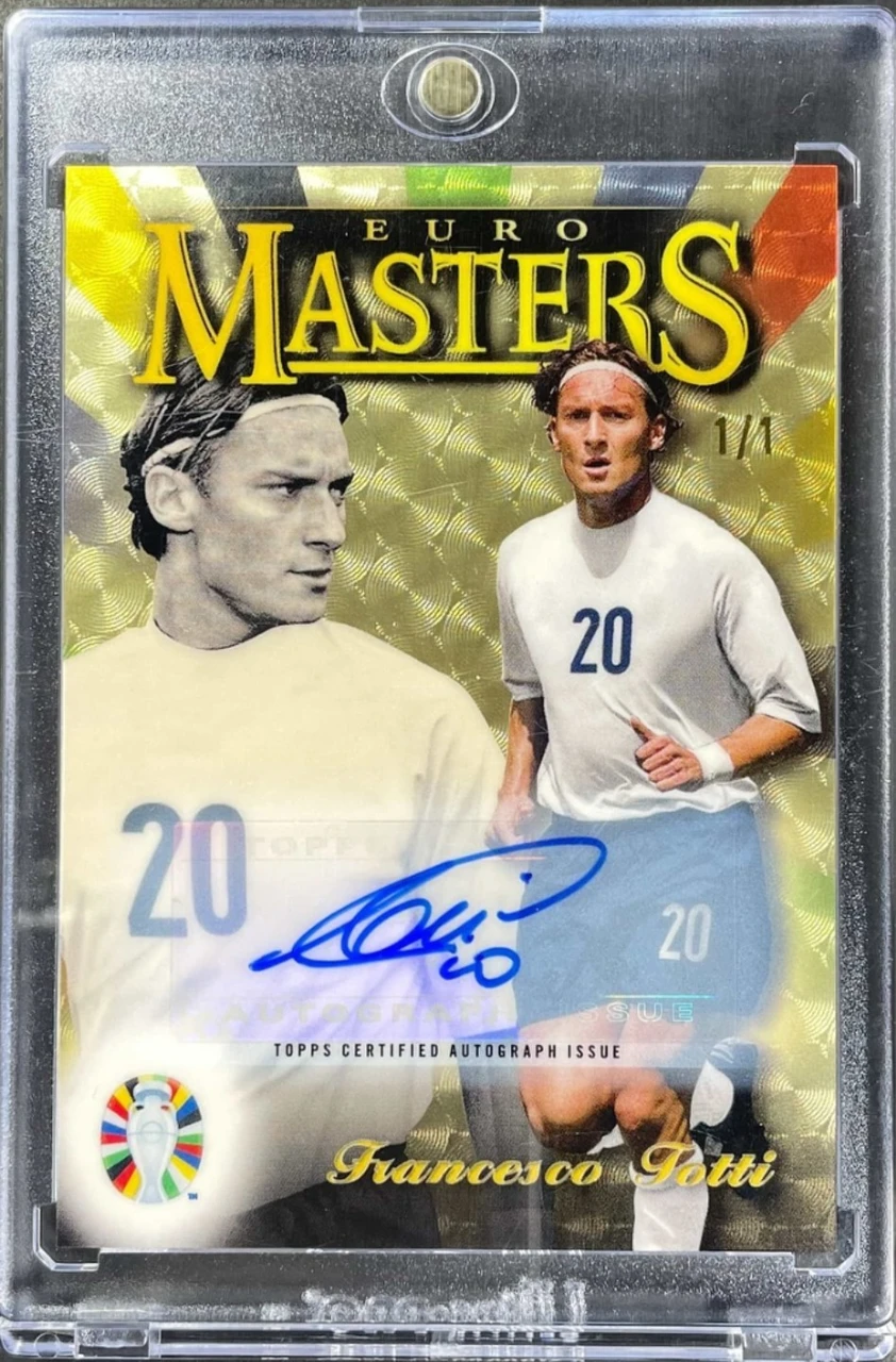 2023 Topps Finest Road to UEFA EURO 2024 Francesco Totti Euro Masters Autographs Superfractor