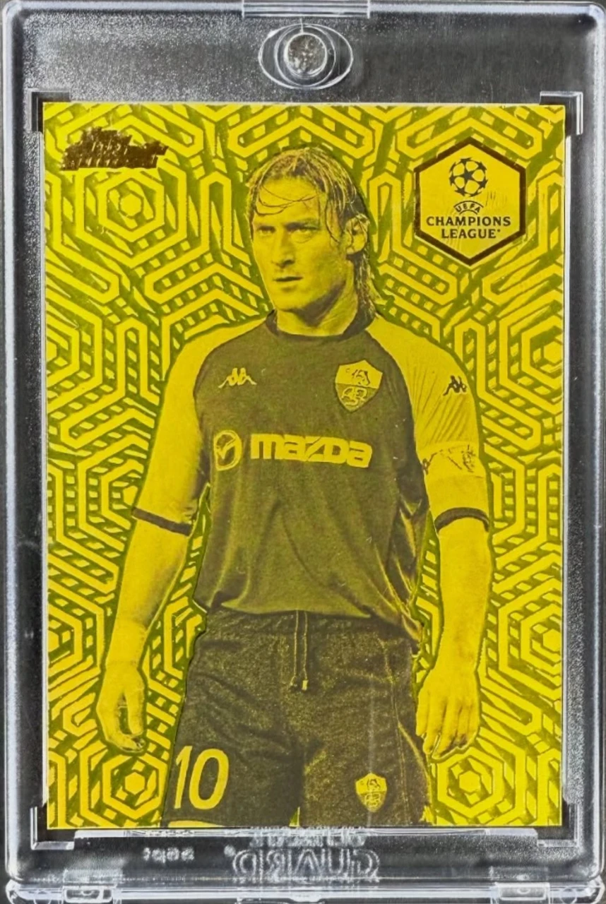 2024-25 Topps Finest UEFA Club Competitions Soccer Francesco Totti Finest Idols Gold