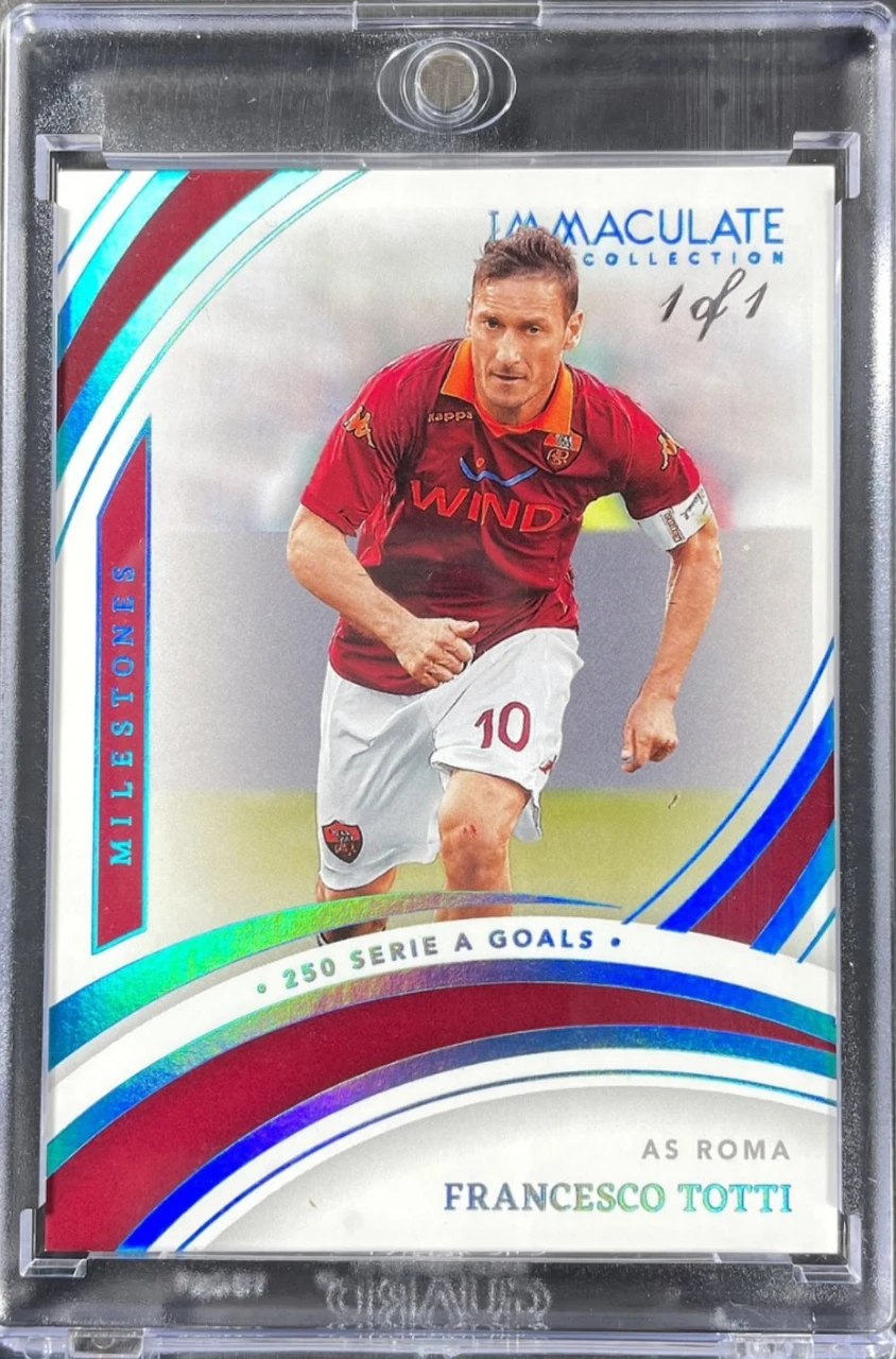 2022-23 Panini Immaculate Soccer Francesco Totti Milestones Platinum