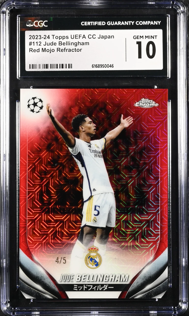 2023-24 Topps Chrome UEFA Jude Bellingham Red Mojo Refractor /5