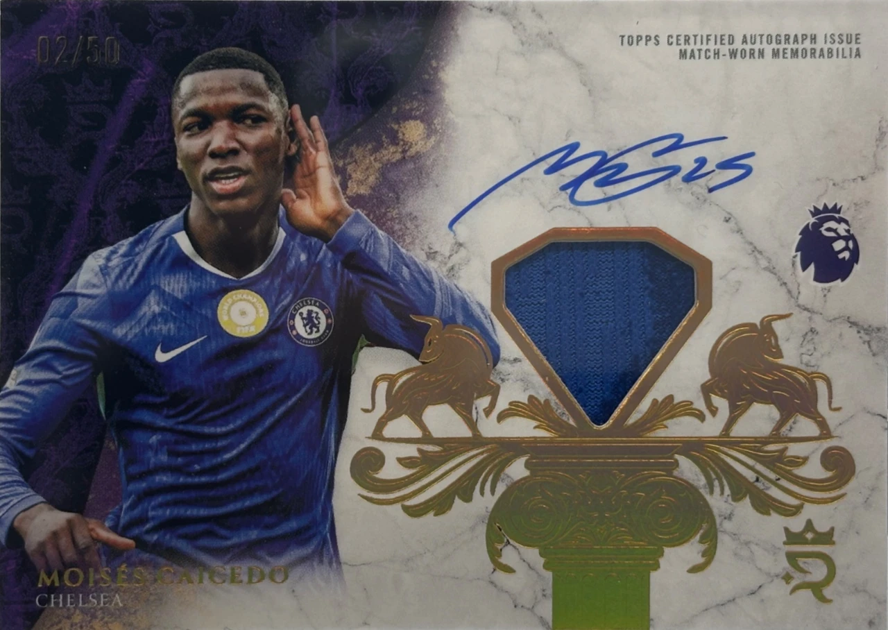 2025-26 Topps Royalty Moises Caicedo  on card auto patch /50