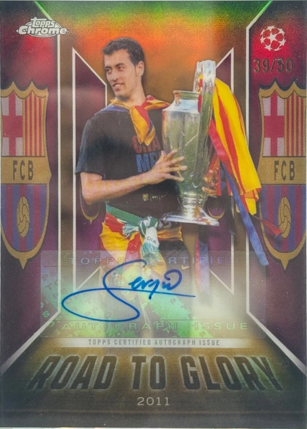 2025/26 Topps Chrome UEFA Club Competitions Road to Glory Autograph Sergio Busquets