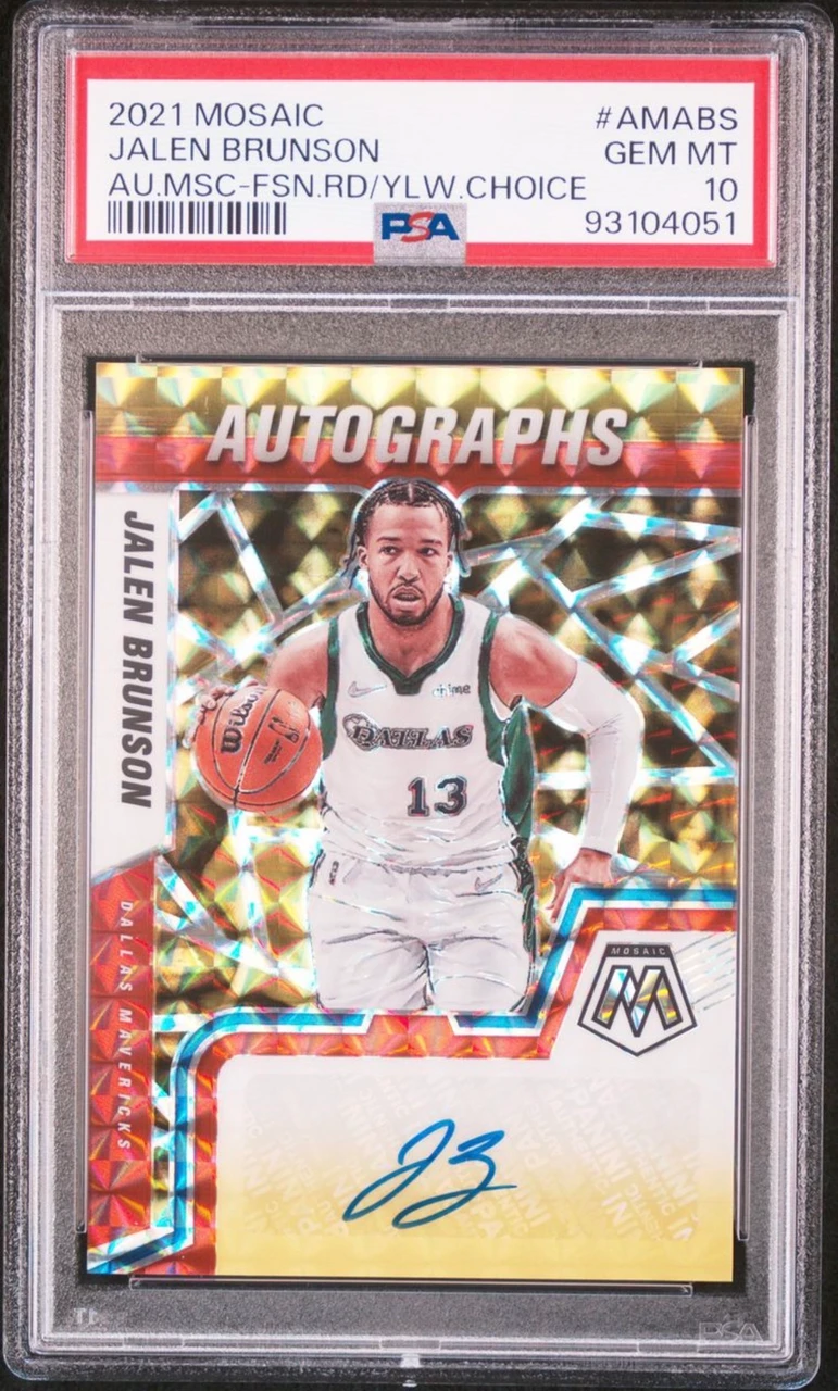 2021-22 Panini Mosaic Jalen Brunson Autographs Red/Yellow Choice