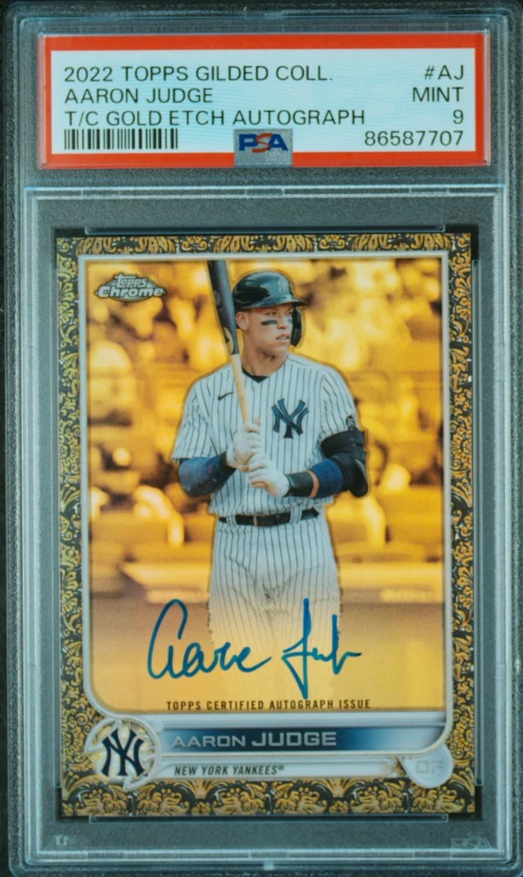 2022 Topps Gilded Collection Aaron Judge Gold Etch Autograph