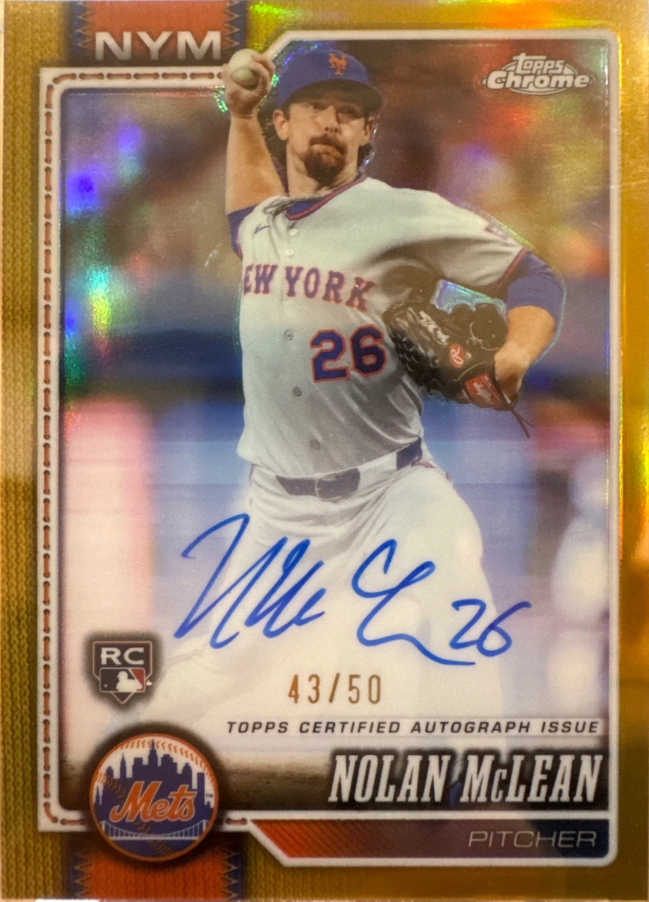 2026 Topps Chrome Nolan McLean Rookie Autograph