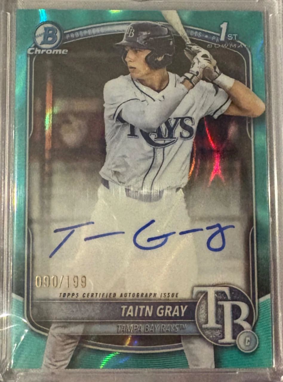 2025 Bowman Draft Prospect Autograph Taitn Gray