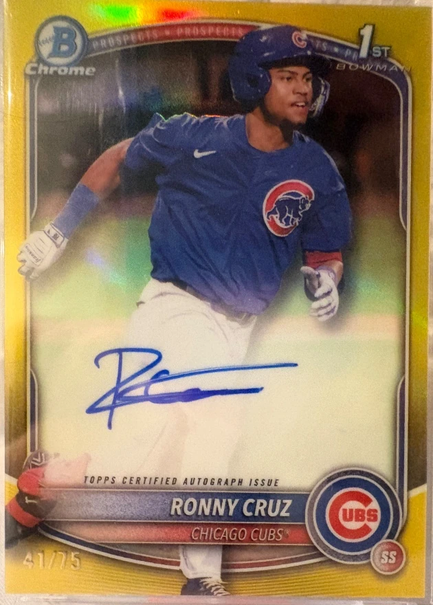 2025 Bowman Chrome 1st Autograph Ronny Cruz
