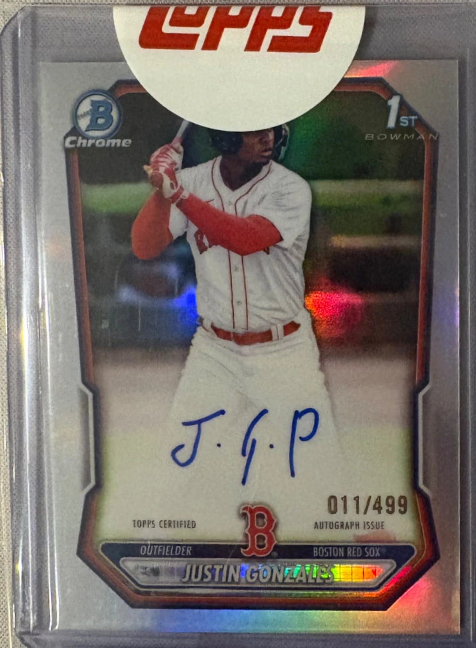 2026 Bowman Chrome Justin Gonzales 1st Bowman Autograph