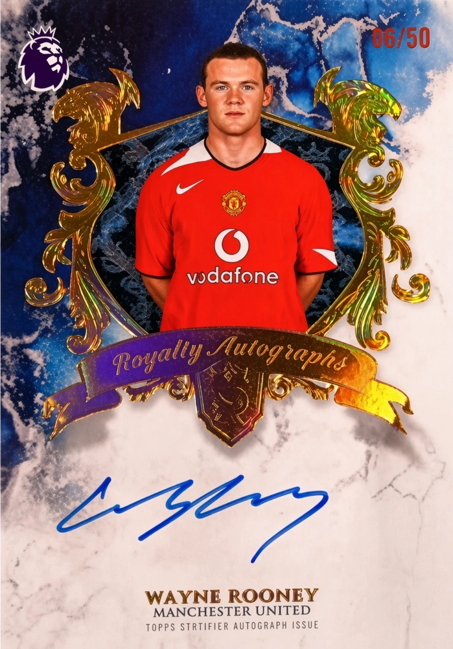 Wayne Rooney Topps Premier League Royalty Autographs