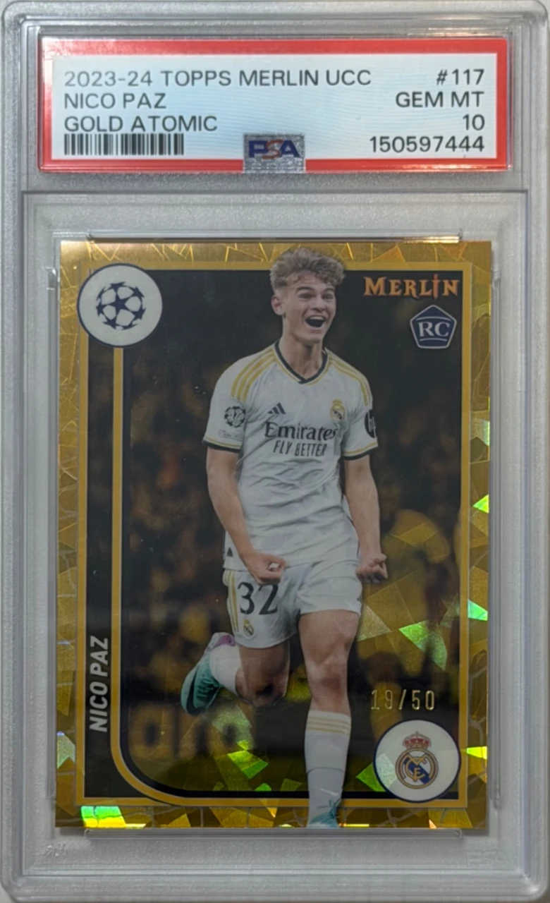 2023-24 Topps Merlin UCC Nico Paz Gold Atomic 19/50