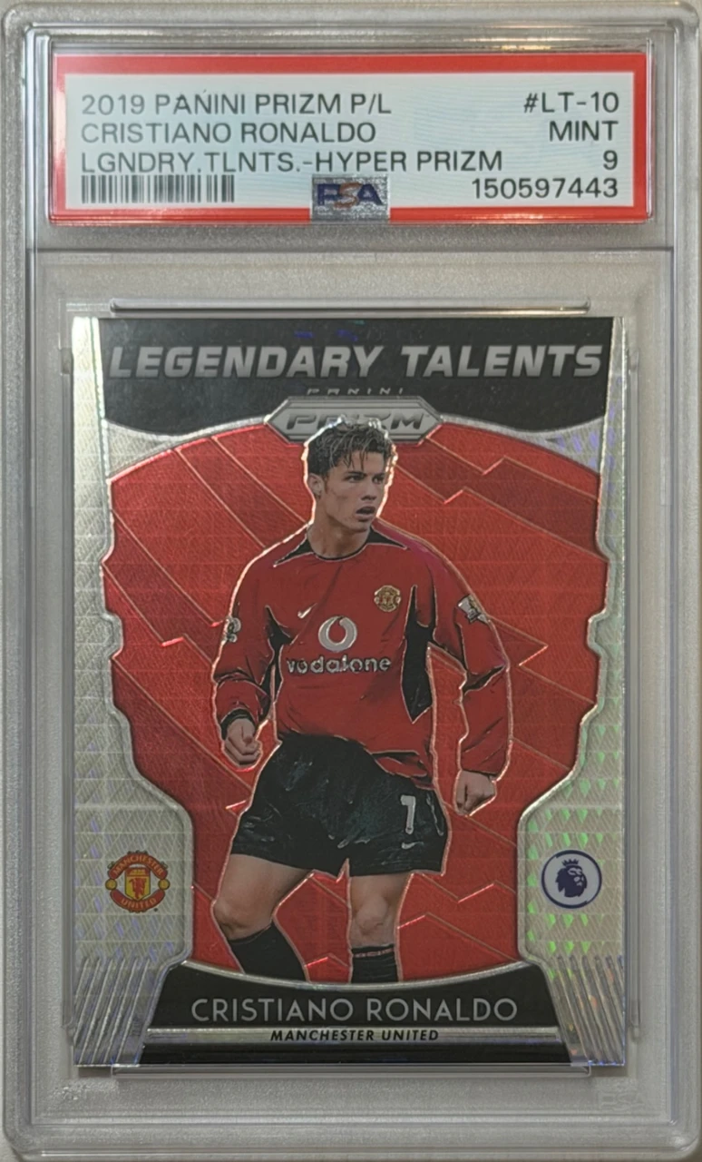 2019 Panini Prizm Premier League Legendary Talents Cristiano Ronaldo Hyper