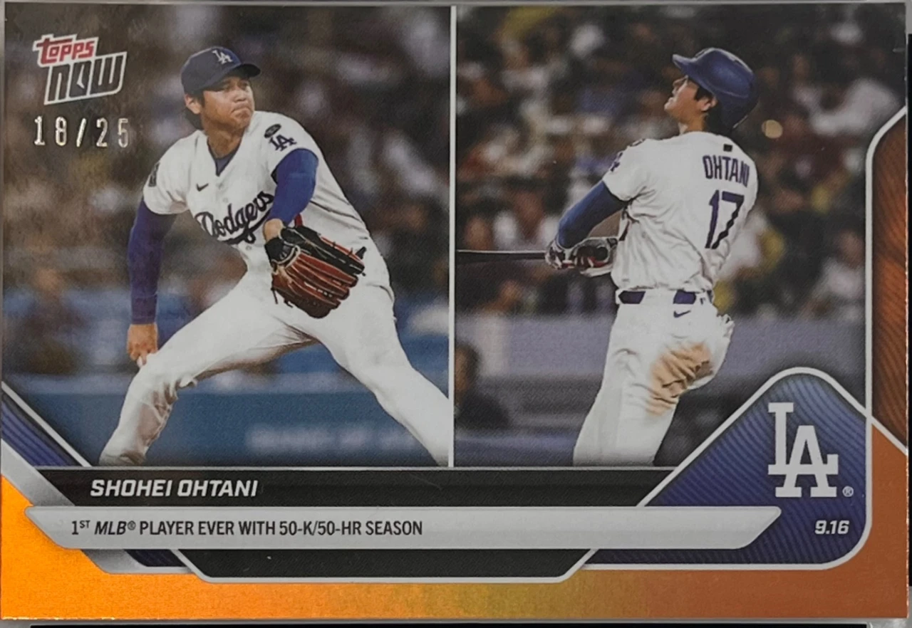 2024 Topps Now Shohei Ohtani 1st MLB Player Ever with 50-K/50-HR Season