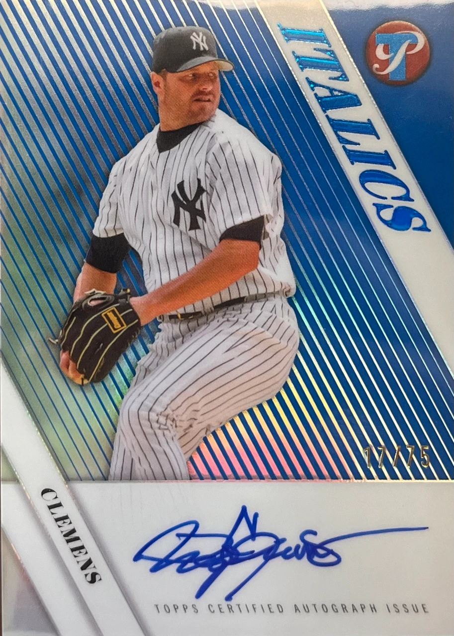 2026 Topps Pristixe Roger Clemens Italics Autograph