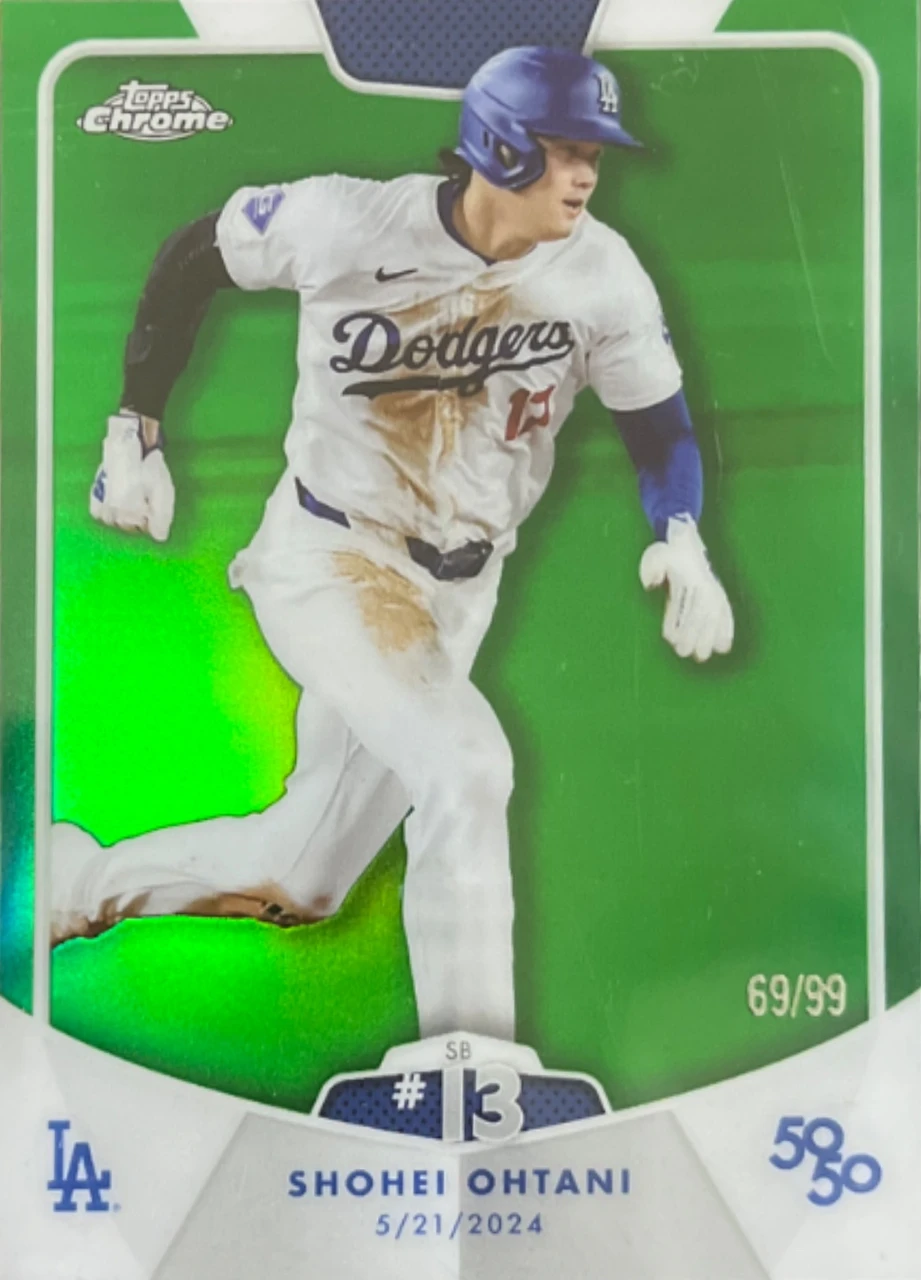 topps 50/50 記念box shohei ohtani green parallel /99