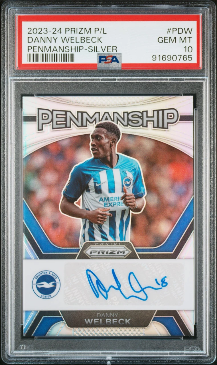 PANINI PRIZM PREMIER LEAGUE PENMANSHIP #PDW DANNY WELBECK PENMANSHIP-SILVER PRIZM
