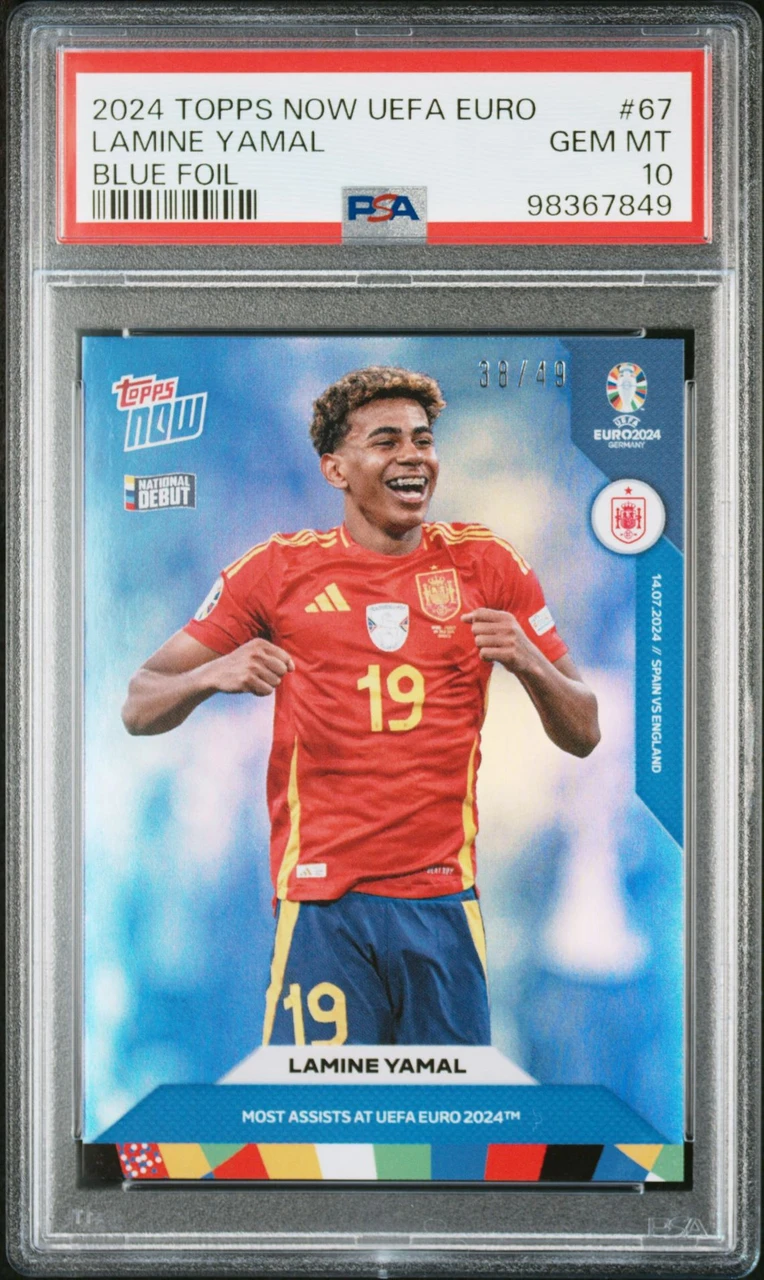 TOPPS NOW UEFA EURO #67 LAMINE YAMAL BLUE FOIL