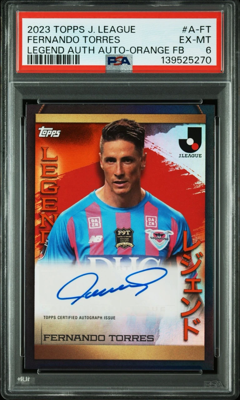 2023 TOPPS J. LEAGUE FLAGSHIP LEGEND AUTHENTIC AUTOGRAPHS #A-FT FERNANDO TORRES ORANGE FB
