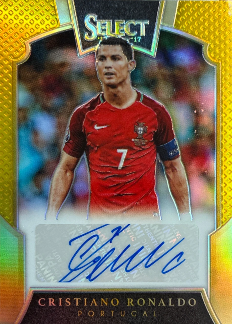2016-17 PANINI SELECT SICCER CRISTIANO RONALDO Autograph Gold /7