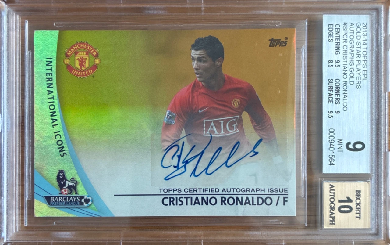 2013-14 Topps premier gold CRISTIANO RONALDO star players autograph gold