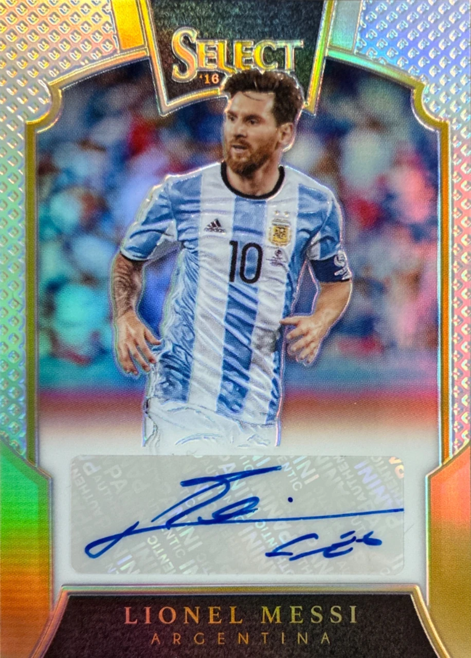 2016-17 PANINI SELECT SOCCER LIONEL MESSI Autograph Silver /15