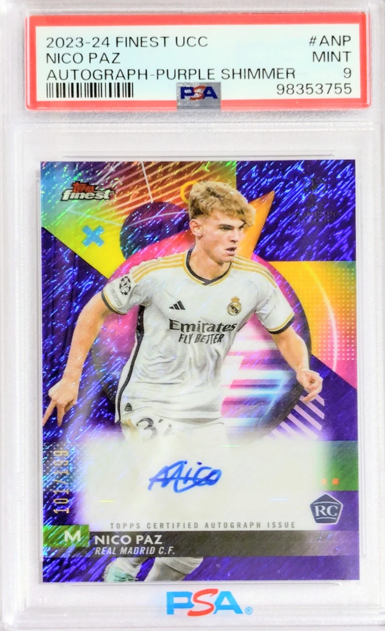 TOPPS FINEST UEFA CLUB COMPETITIONS AUTOGRAPHS #ANP NICO PAZ AUTOGRAPH-PURPLE SHIMMER