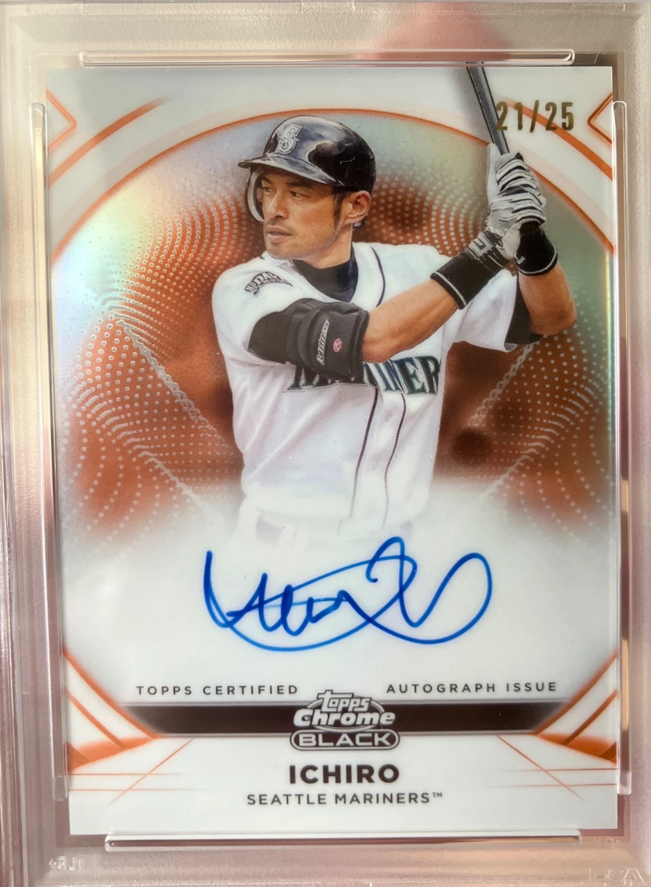 2025 Topps Chrome Black Ichiro Ivory Autograph Card
