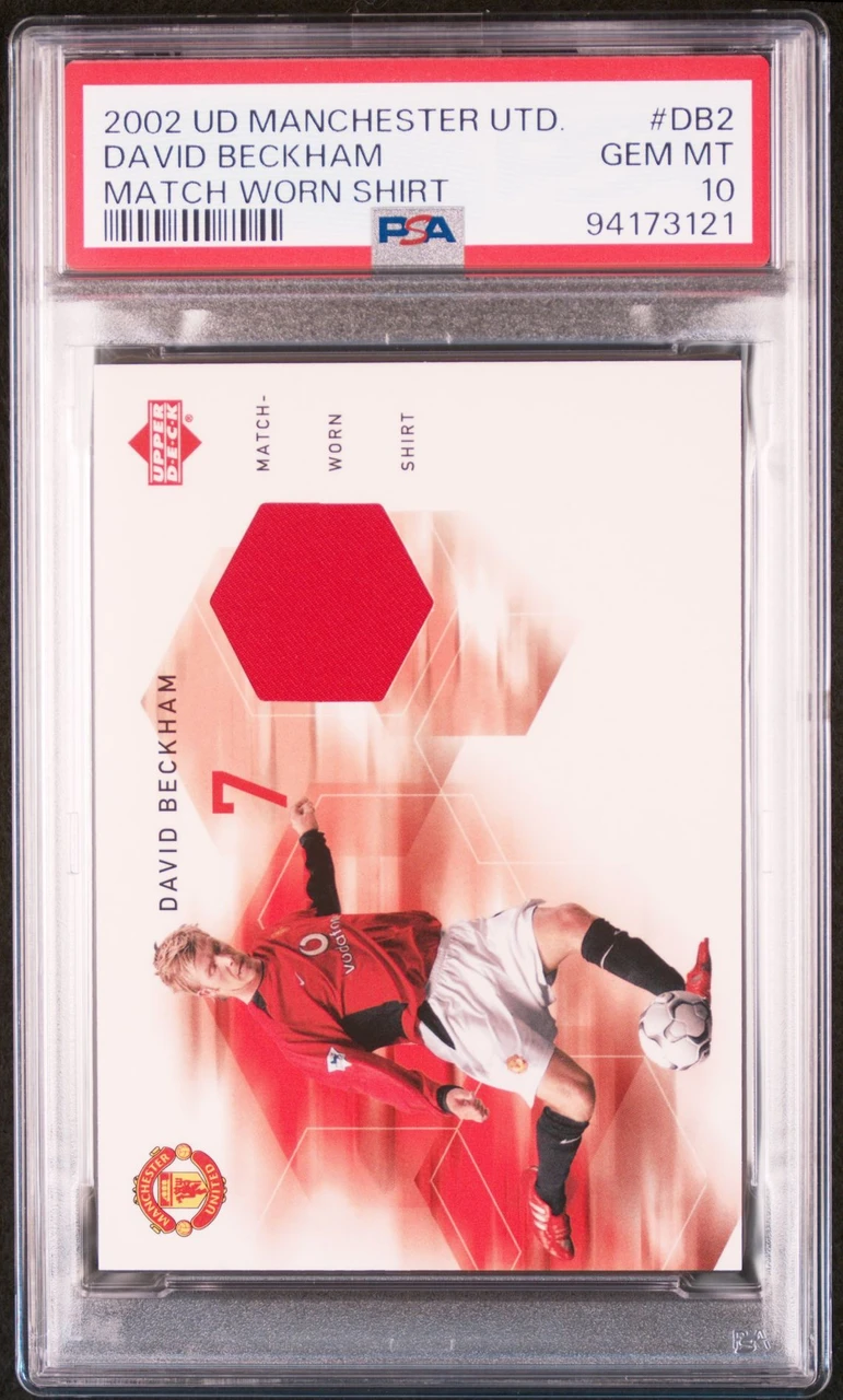 2002 Upper Deck Manchester United David Beckham Match Worn Shirt