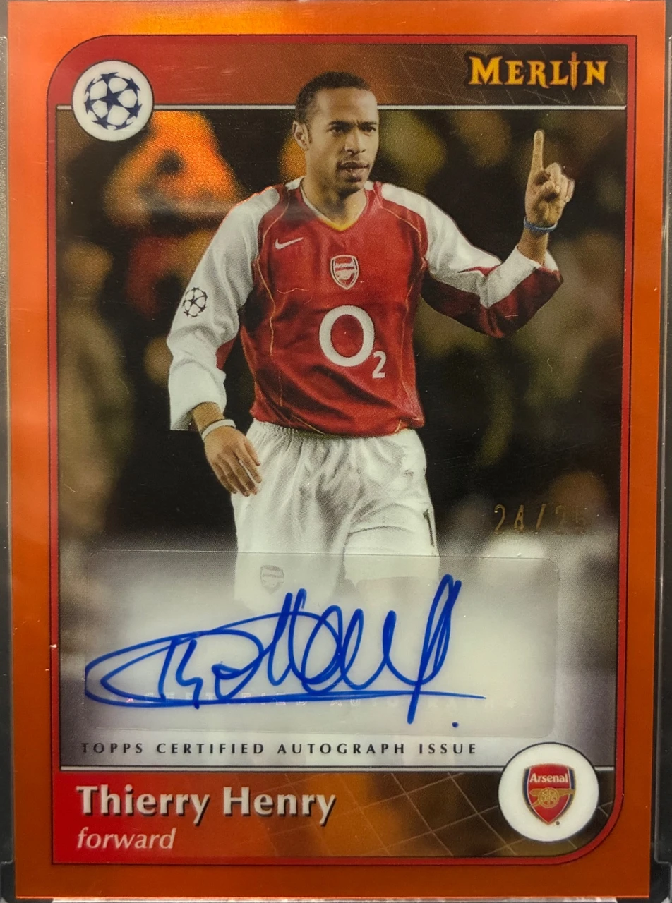 topps merlin Thierry henry auto arsenal 24/25