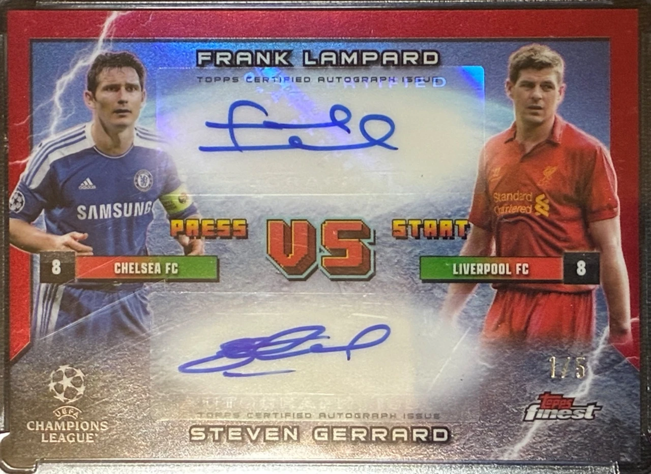 topps finest LAMPARD GERRARD dual auto 1/5