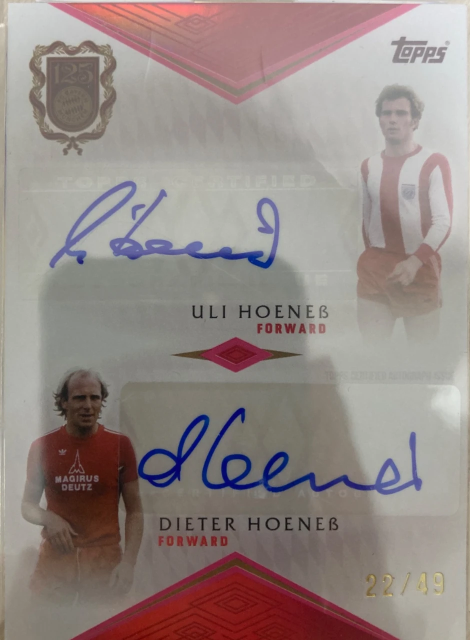 Uli Hoeneß & Dieter Hoeneß Dual Autograph
