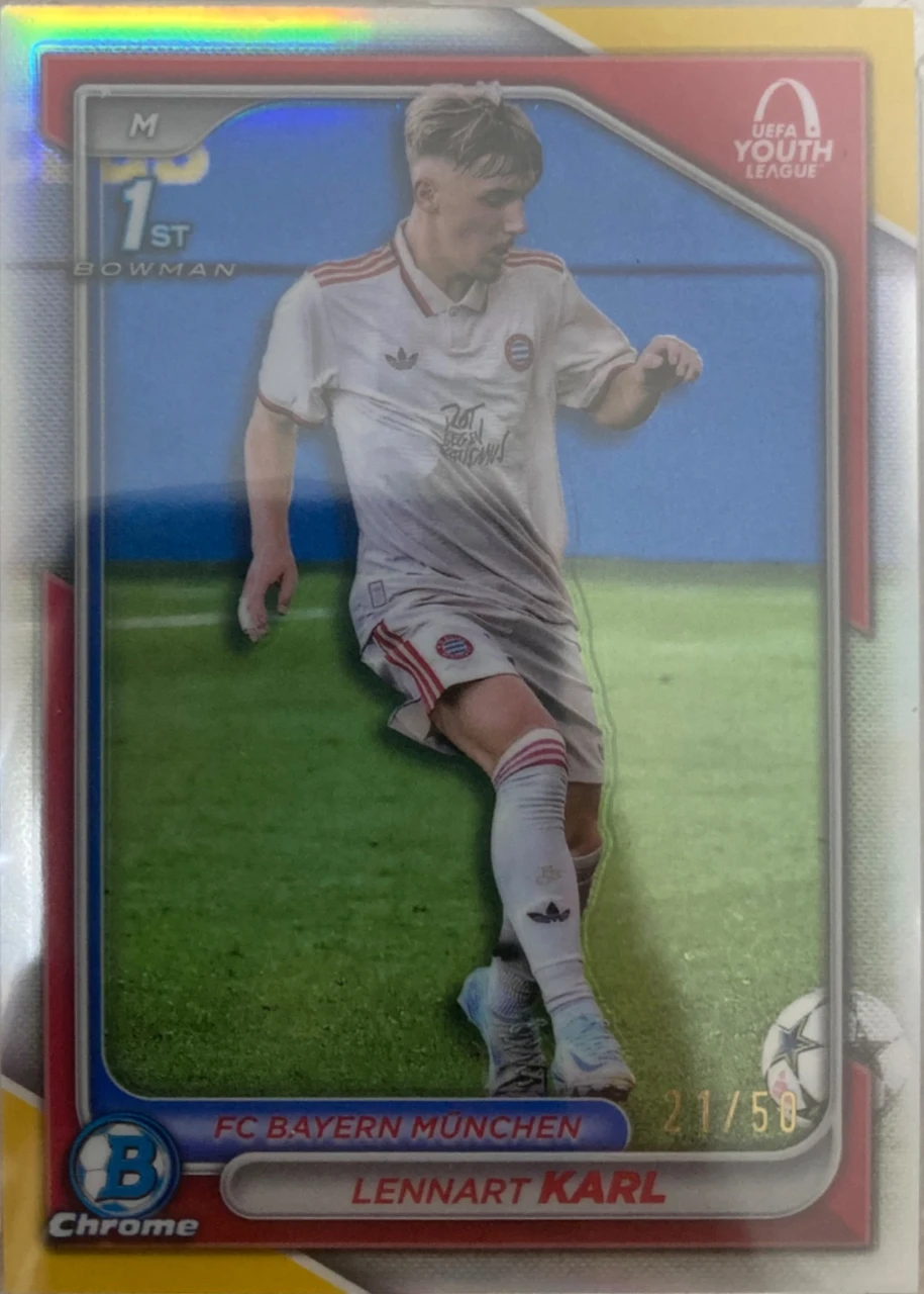 Lennart Karl 2023-24 Bowman Chrome UEFA Youth League 21/50