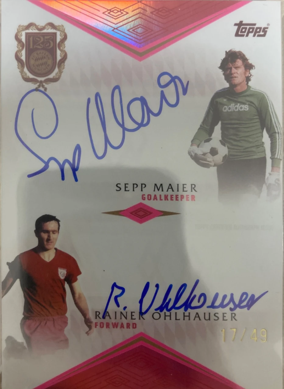 Sepp Maier and Rainer Ohlhauser Dual Autograph