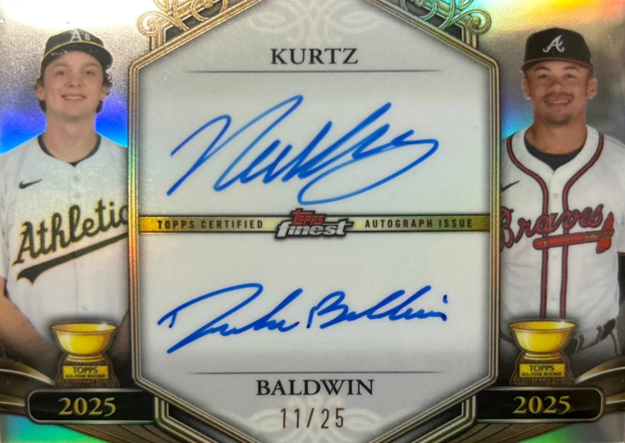 2026 Topps Finest Dual Rookie Cup Anniversary Autographs Nick Kurtz / Drake Baldwin