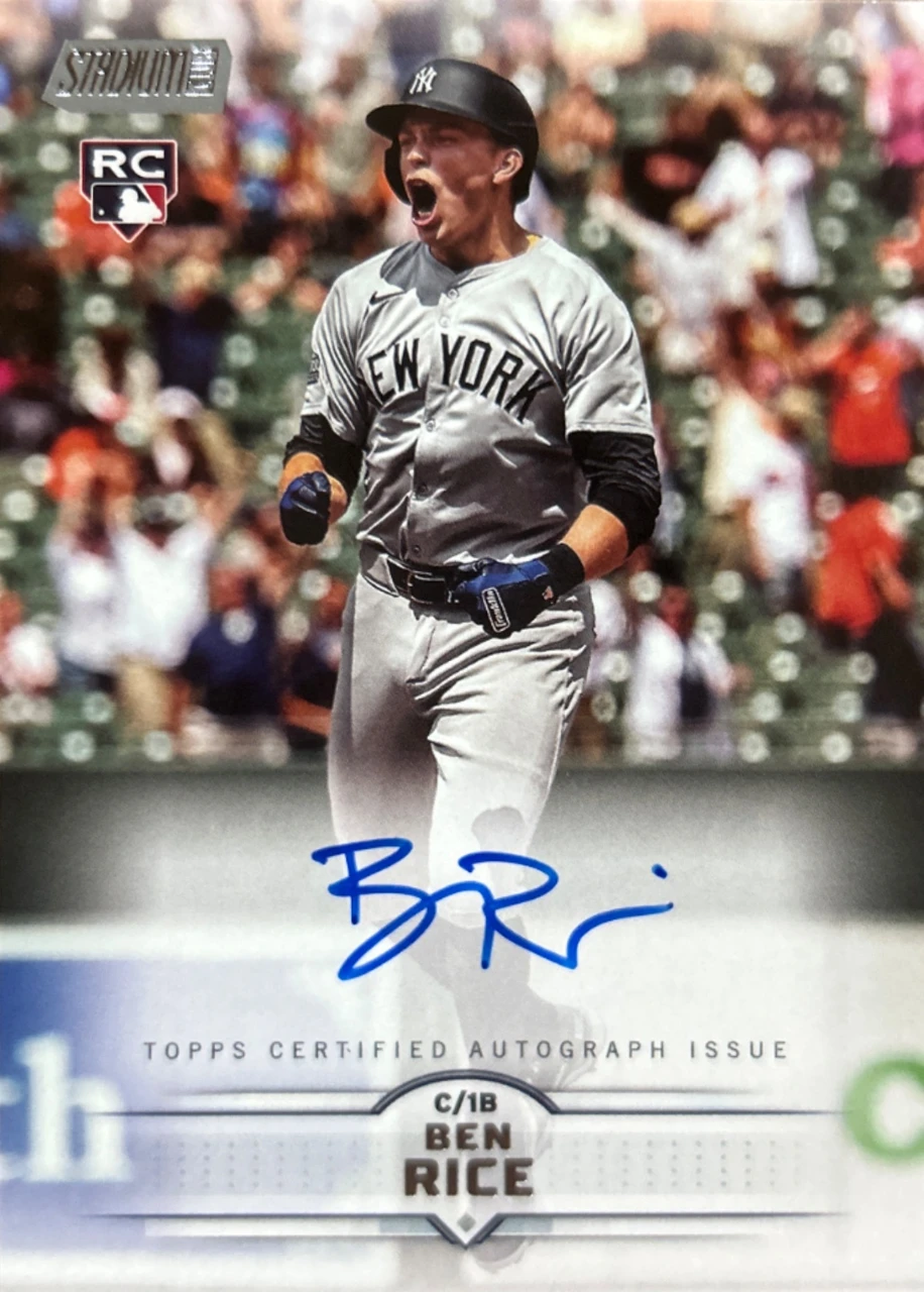 2025 Topps Stadium Club Ben Rice Autograph